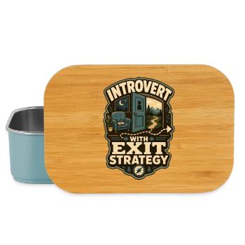 Introvert With Exit Strategy - Lunch Box - Hellblau - Vorne