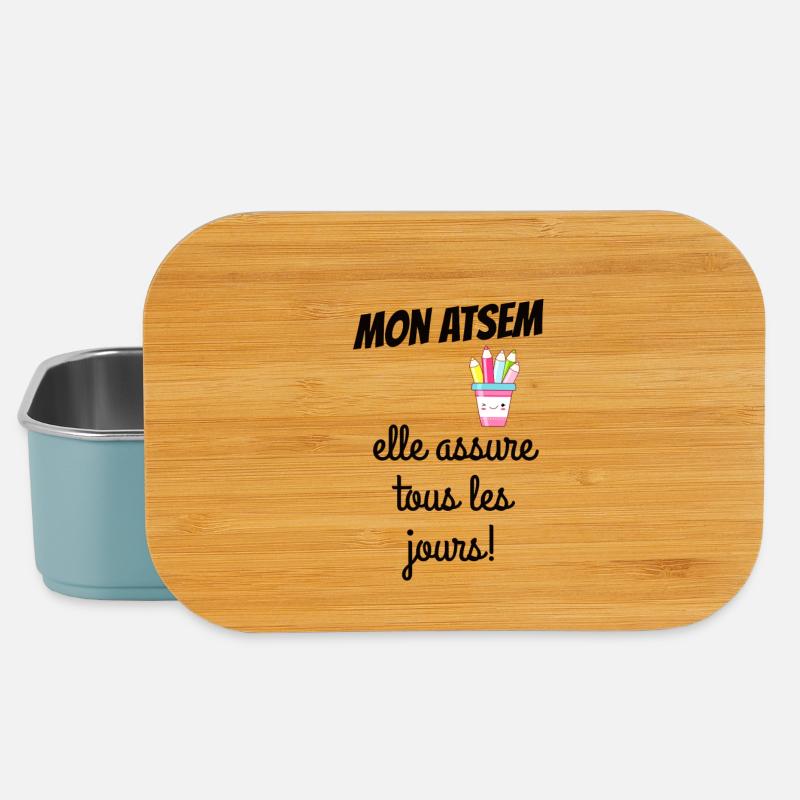 Cadeau atsem original - Boîte à goûter - bleu pâle