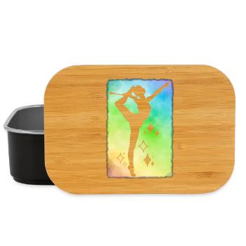 Twirler raindow background - Lunch Box - black - Front