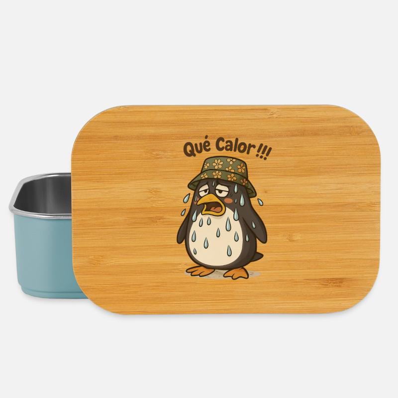 qué calor ! - Boîte à goûter - bleu pâle