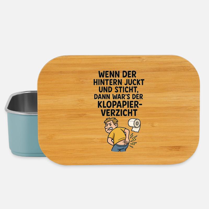 Witziger Klo Spruch Klopapier juckt - Lunch Box - Hellblau