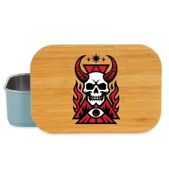 Okkult Skull Graphic Art - Lunch Box - Hellblau - Vorne