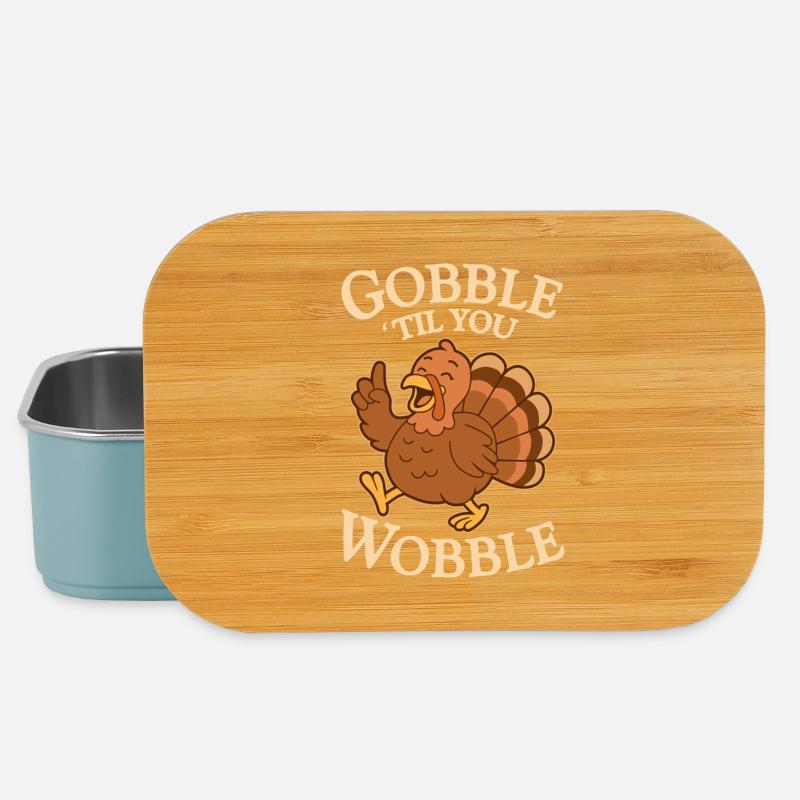 Verschlingen, bis du wackelst THANKSGIVING - Lunch Box - Hellblau
