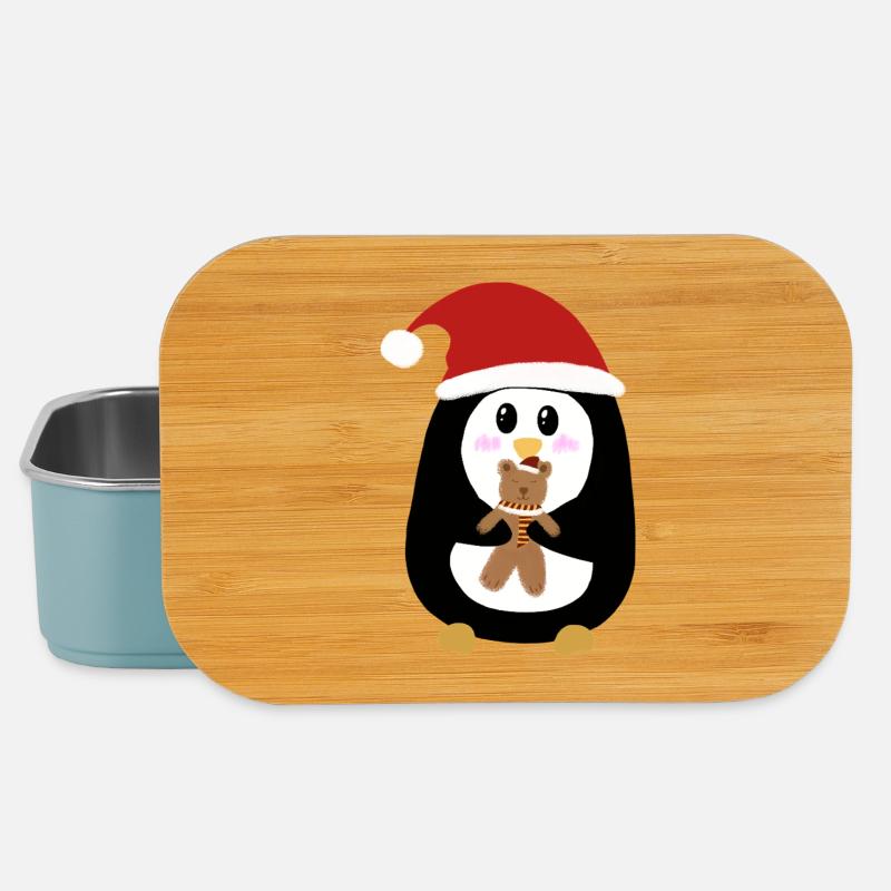 Der kleine Weihnachtspinguin - Lunch Box - Hellblau