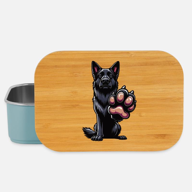 Schwarzer Schäferhund Schäferhundbesitzer  - Lunch Box - Hellblau