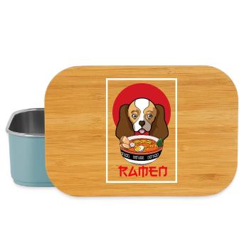 Cavalier King Charles Spaniel Ramen Japanese Dog - Lunch Box - light blue - Front