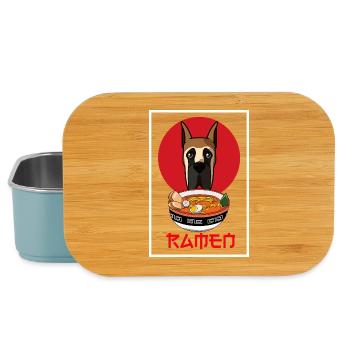 Great Dane Ramen Japanese Kawaii Dog Mom Dog Dad - Lunch Box - light blue - Front