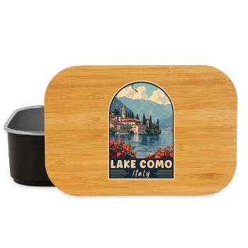 Entdecken Sie den majestätischen Blick auf den Comer See in Italien - Lunch Box - Schwarz - Vorne