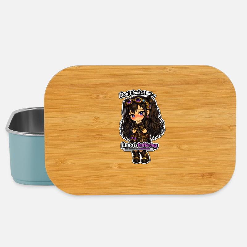 Luna Buffing Chibi Steampunk - Boîte à goûter - bleu pâle