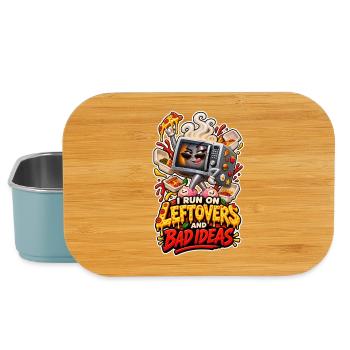I Run On Leftovers And Bad Ideas Comic Mikrowelle - Lunch Box - Hellblau - Vorne