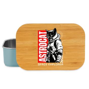 Space Cat Astronaut Astrocat - Lunch Box - Hellblau - Vorne