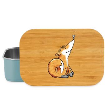 Fuchs Und Maus Comic Tiermotiv Fun Kinder Geschenk - Lunch Box - Hellblau - Vorne