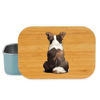 Border Collie - Lunch Box - light blue - Front