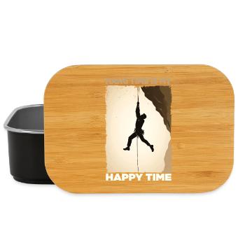 Kletterer Hängendes Motivationsdesign - Lunch Box - Schwarz - Vorne