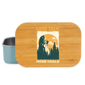 Climbing statement: Less Talk More Chalk - Lunch Box - light blue - Front