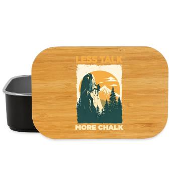 Kletteraussage Less Talk More Chalk - Lunch Box - Schwarz - Vorne