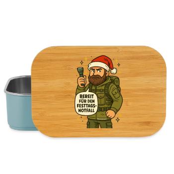 Bereit für den Festtags-Notfall - Lunch Box - Hellblau - Vorne