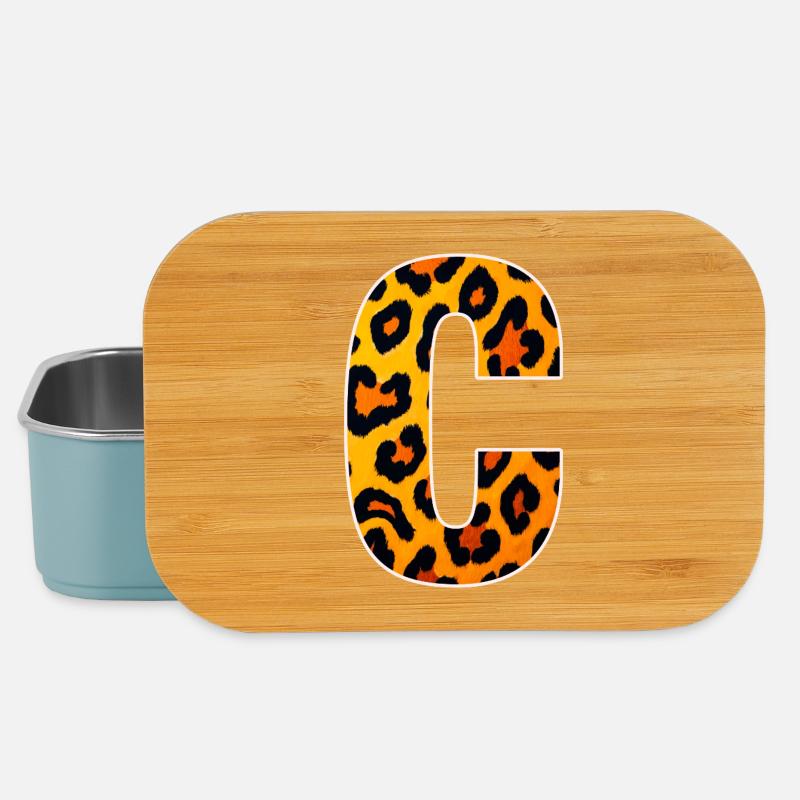 Leopard_Buchstabenmuster_-_C - Lunch Box - Hellblau