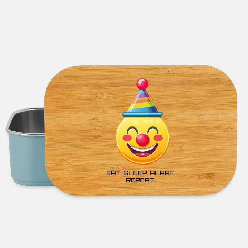 Clown Gesicht mit Spruch: Eat Sleep Alaaf Repeat - Lunch Box - Hellblau
