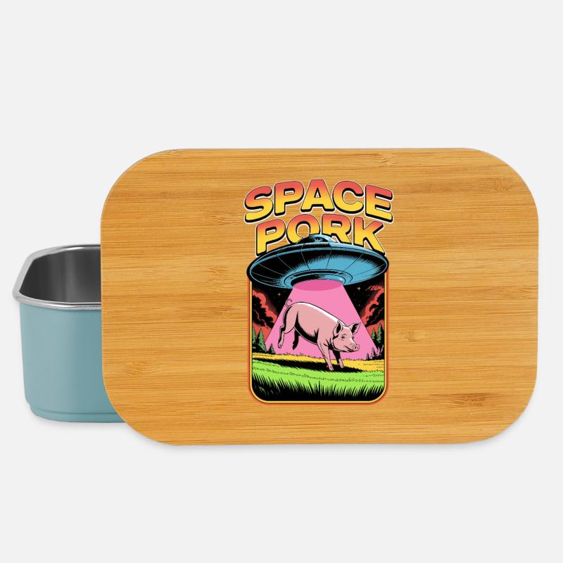 Space Pork - Lunch Box - light blue
