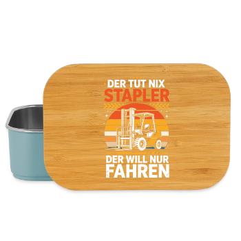 Der Tut Nix Stapler Der Will Nur Fahren - Lunch Box - Hellblau - Vorne