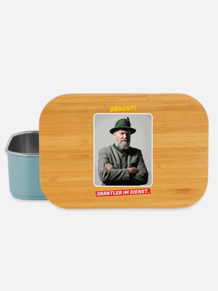Obacht! Grantler im Dienst - Bayern Spruch - Lunch Box - Hellblau