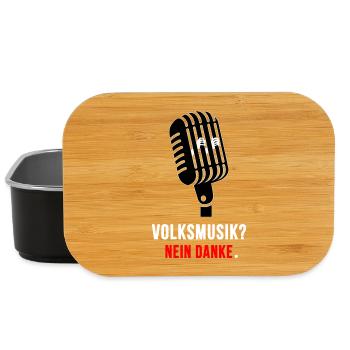 Folk Music No Thank You Microphone - Lunch Box - black - Front