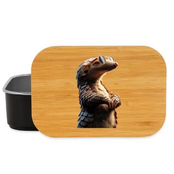 Pangolin Pangolin Pomme de pin Pangolins - Boîte à goûter - noir - Devant