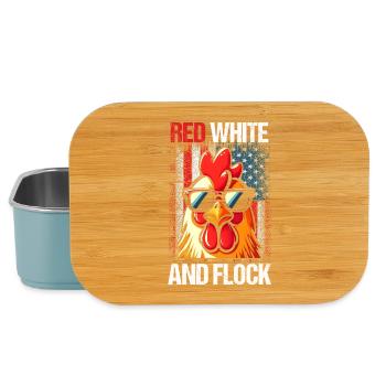 Patriotic Farmer Rooster Flock Poultry USA Pride C - Lunch Box - Hellblau - Vorne
