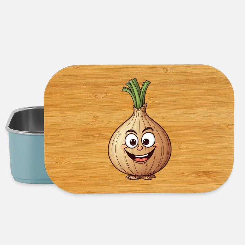 Dessin animé oignon cadeau parfait - Boîte à goûter - bleu pâle