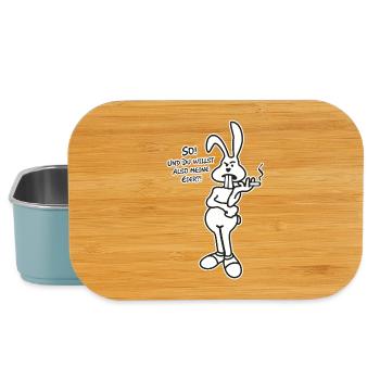 Osterhase Spruch - Lunch Box - Hellblau - Vorne