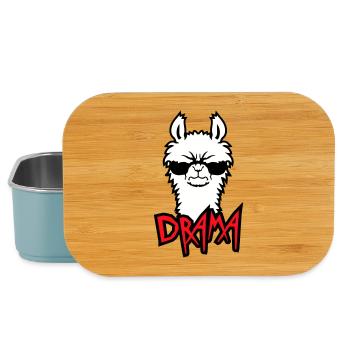 Lama Cool Wütend Sonnenbrille Pelzig Sauer Alpaka - Lunch Box - Hellblau - Vorne