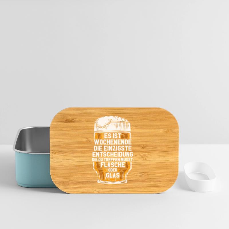 Wochenende Flasche Oder Glas / Bier Spruch Lunch Box