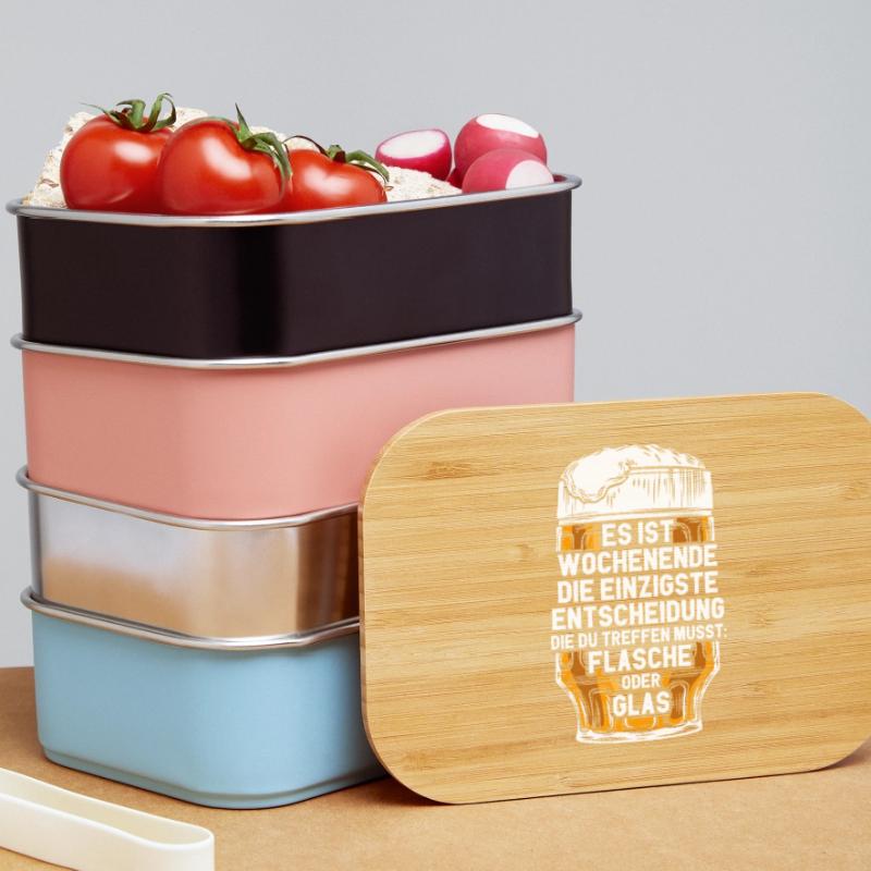 Wochenende Flasche Oder Glas / Bier Spruch Lunch Box