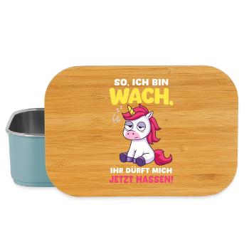 So Bin Wach Einhorn Lustiger Spruch Fabelwesen - Lunch Box - Hellblau - Vorne