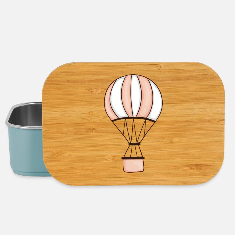 Hot Air Balloon - Lunch Box - light blue