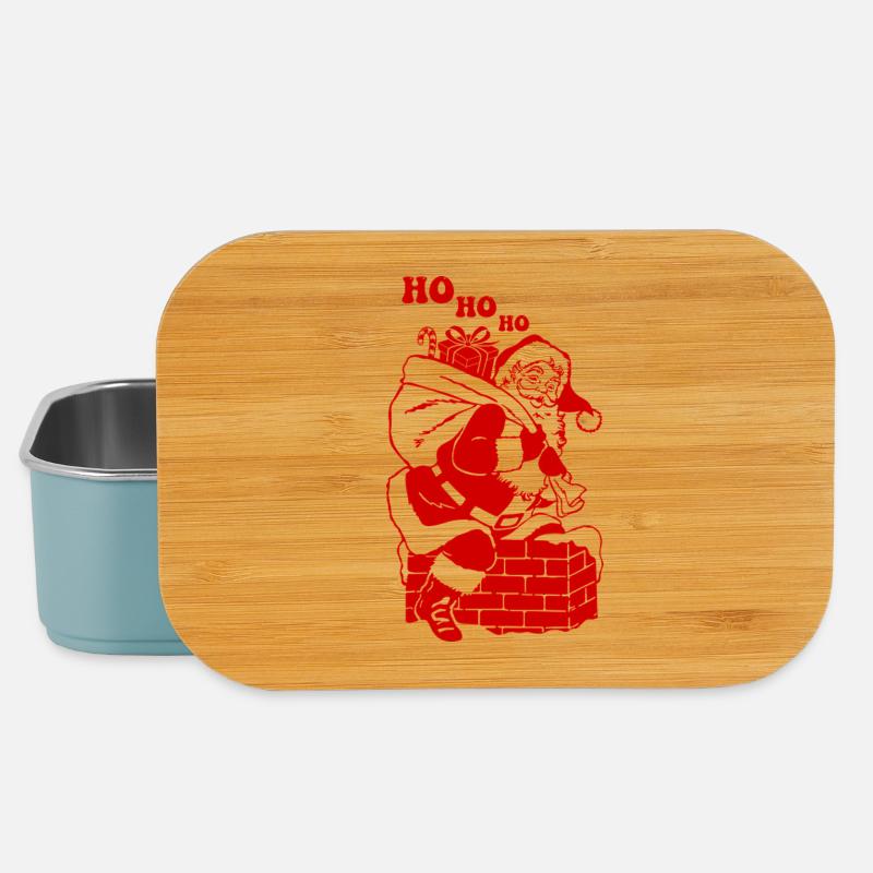 Weihnachtsmann mit geschenken - Lunch Box - Hellblau