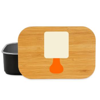 Orange Lamp Minimalist Glow - Lunch Box - black - Front