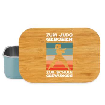 Zum Judo Geboren Zur Schule Gezwungen Mädchen - Lunch Box - Hellblau - Vorne