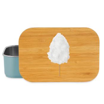 fluffy snow-white cotton candy for fairground fans - Lunch Box - light blue - Front