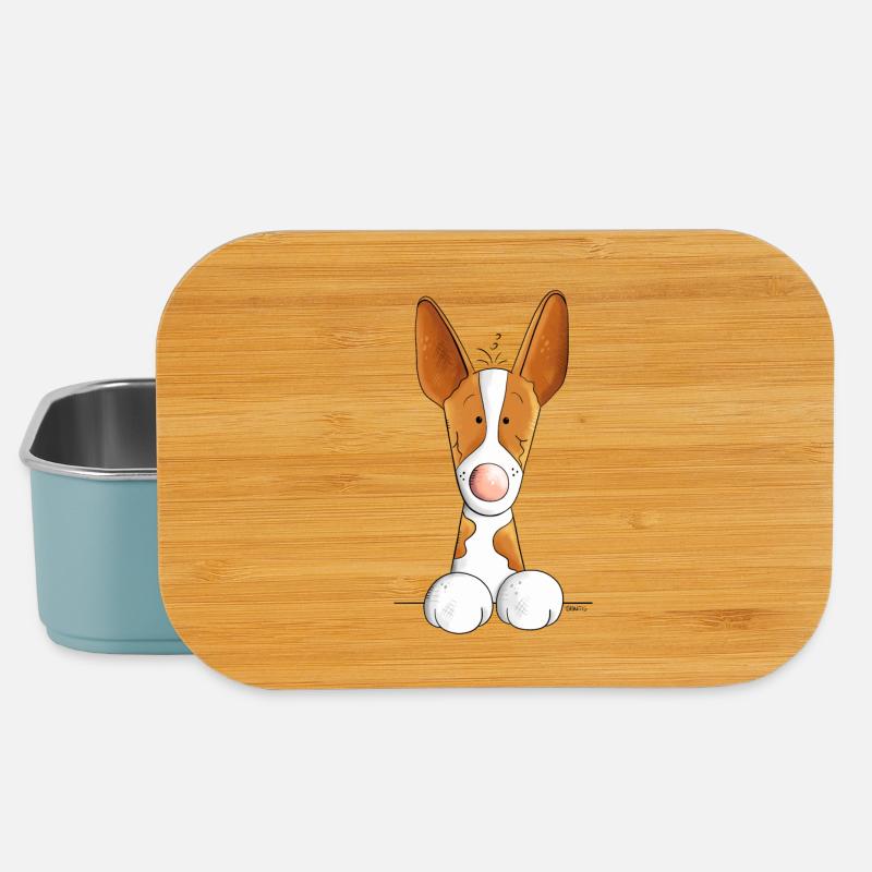 Neugieriger Podenco - Lunch Box - Hellblau