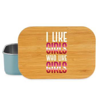 LGBT Pride Month - I Like Girls Who Like Girls - Lunch Box - light blue - Front