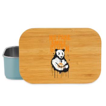No Fake Smile Polar Panda - Edgy Streetwear Design - Lunch Box - light blue - Front