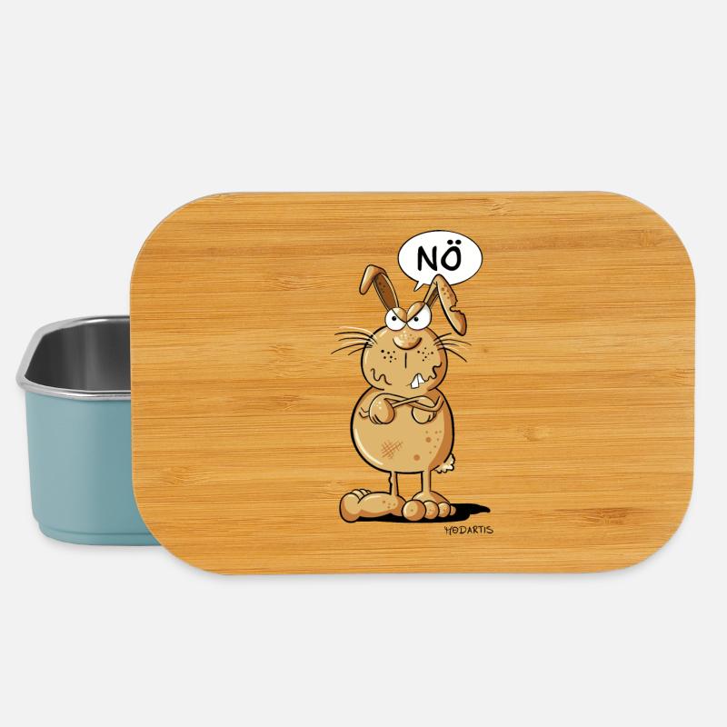 Nö Hase I Kaninchen Statement Spruch Nein - Lunch Box - Hellblau