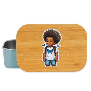Niedlicher Kinderohrwurm mit Schmetterlinge - Lunch Box - Hellblau - Vorne