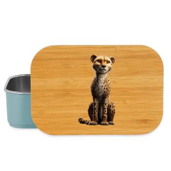 Gepard Cheetah Raubkatze Katzen Liebhaber Geparden - Lunch Box - Hellblau - Vorne