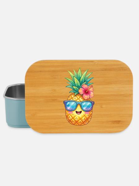 Pineapple Pineapple Motif Carnival Carnival Costume Pina - Lunch Box - light blue