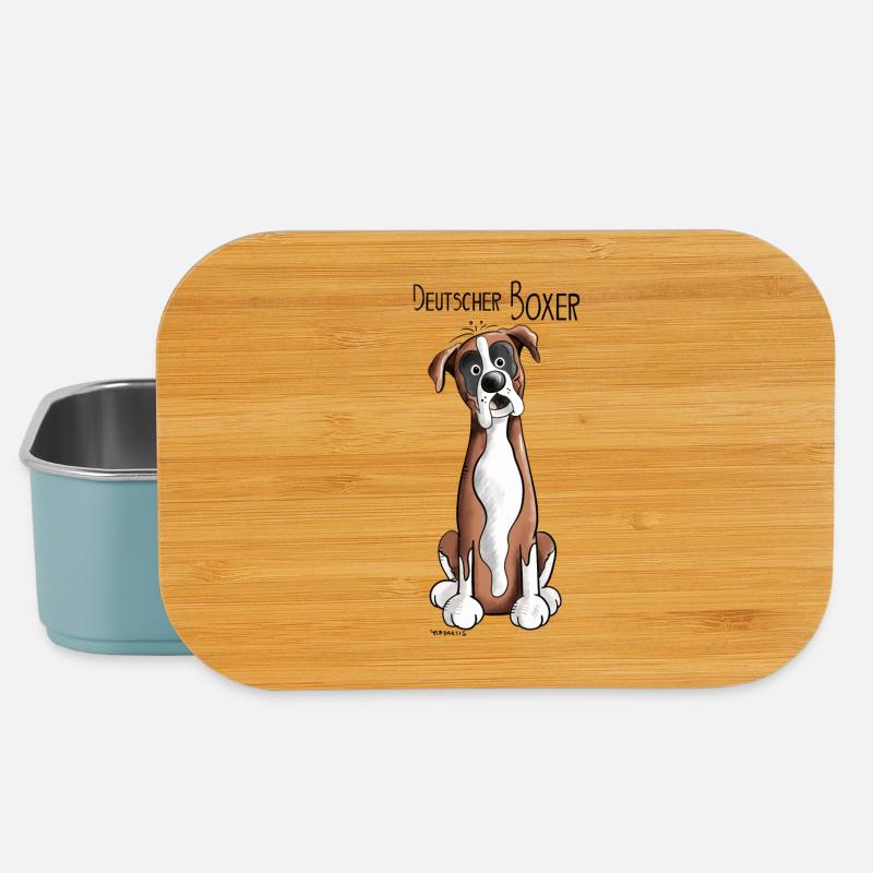 Happy Deutscher Boxer - Lunch Box - Hellblau