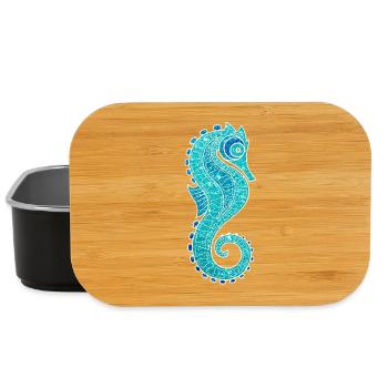 scintillating seahorse - Lunch Box - black - Front