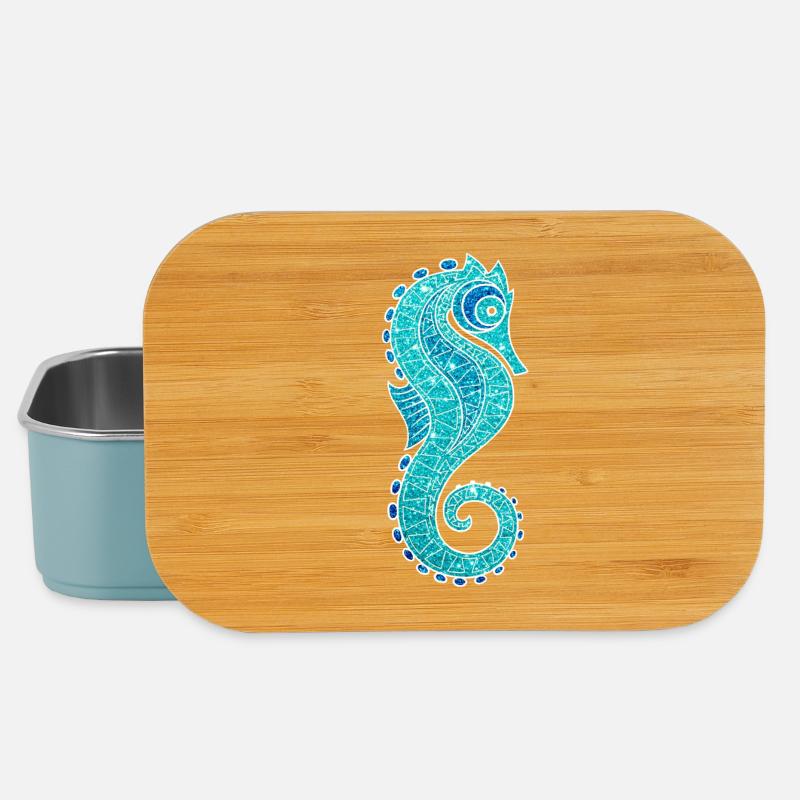 funkelndes Seepferdchen - Lunch Box - Hellblau